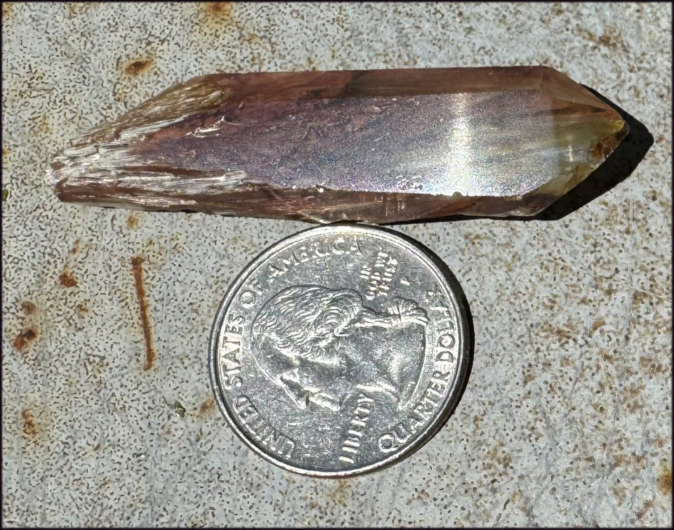 Angel Phantom Quartz Crystal Point - AKA Amphibole Quartz - Emotional balance