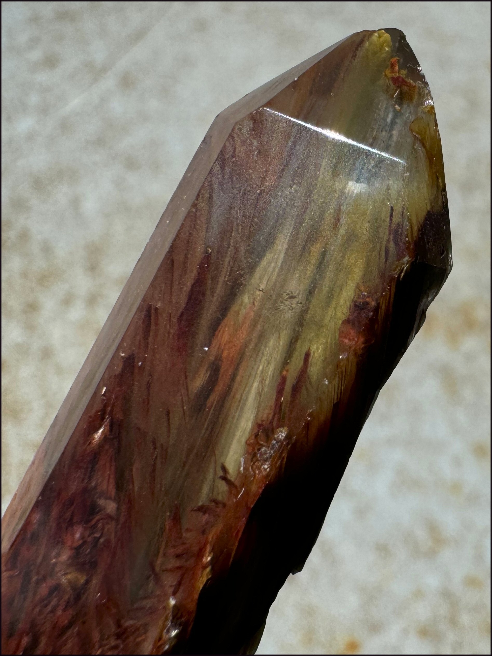 Angel Phantom Quartz Crystal Point - AKA Amphibole Quartz - Emotional balance