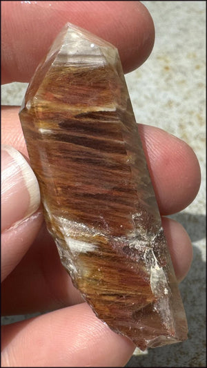 Angel Phantom Quartz Crystal Point - AKA Amphibole Quartz - Past Life Work