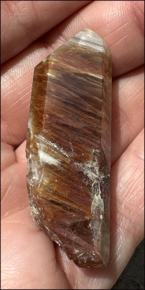 Angel Phantom Quartz Crystal Point - AKA Amphibole Quartz - Past Life Work