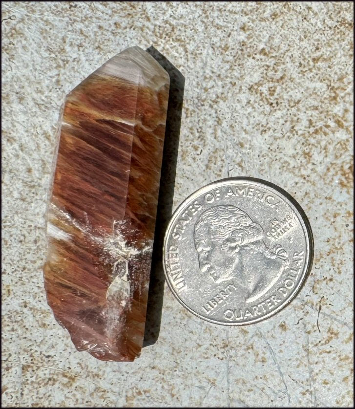 Angel Phantom Quartz Crystal Point - AKA Amphibole Quartz - Past Life Work