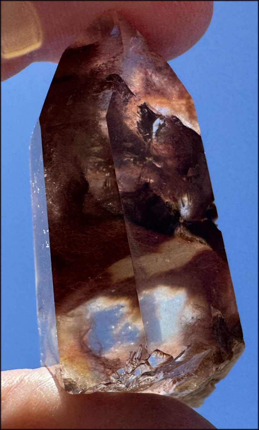 Angel Phantom Quartz Crystal Point - AKA Amphibole Quartz - Past Life Work