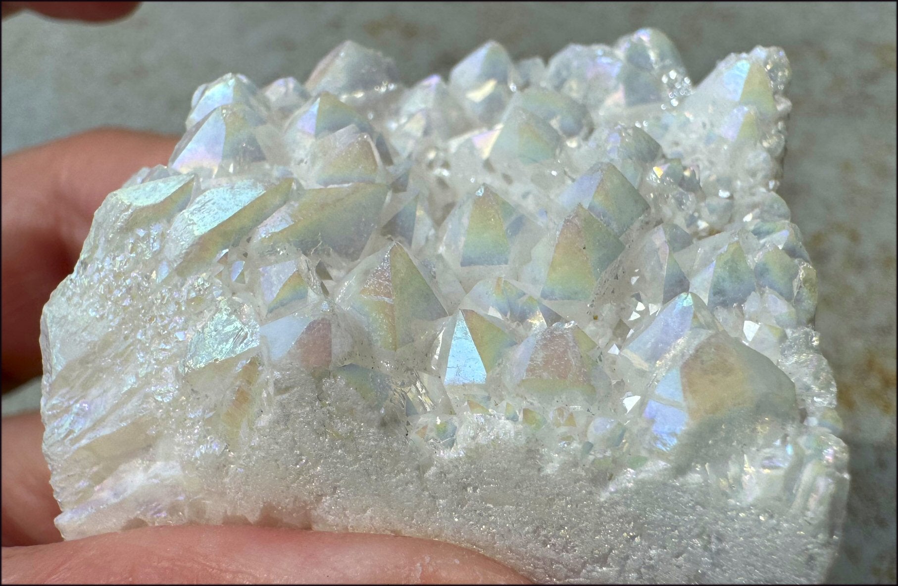 Angel Aura Quartz Crystal Cluster - Clean & Clear Aura