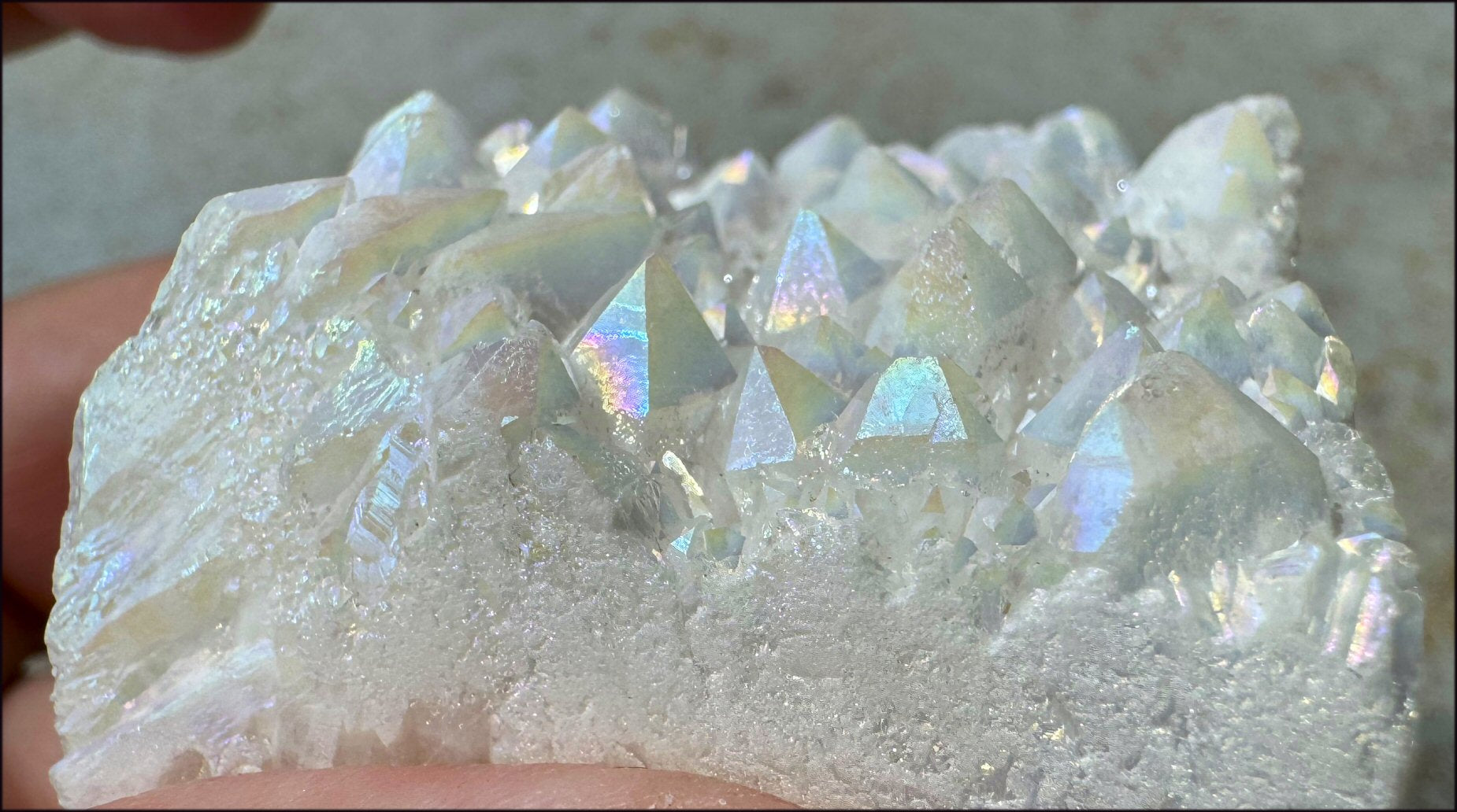 Angel Aura Quartz Crystal Cluster - Clean & Clear Aura