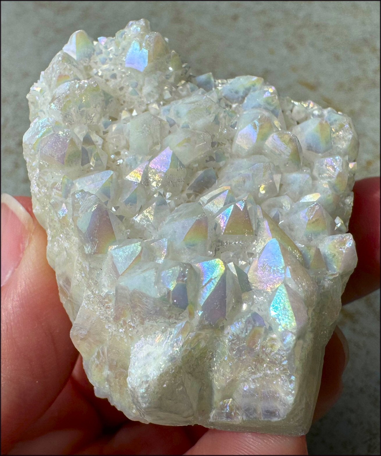 Angel Aura Quartz Crystal Cluster - Clean & Clear Aura