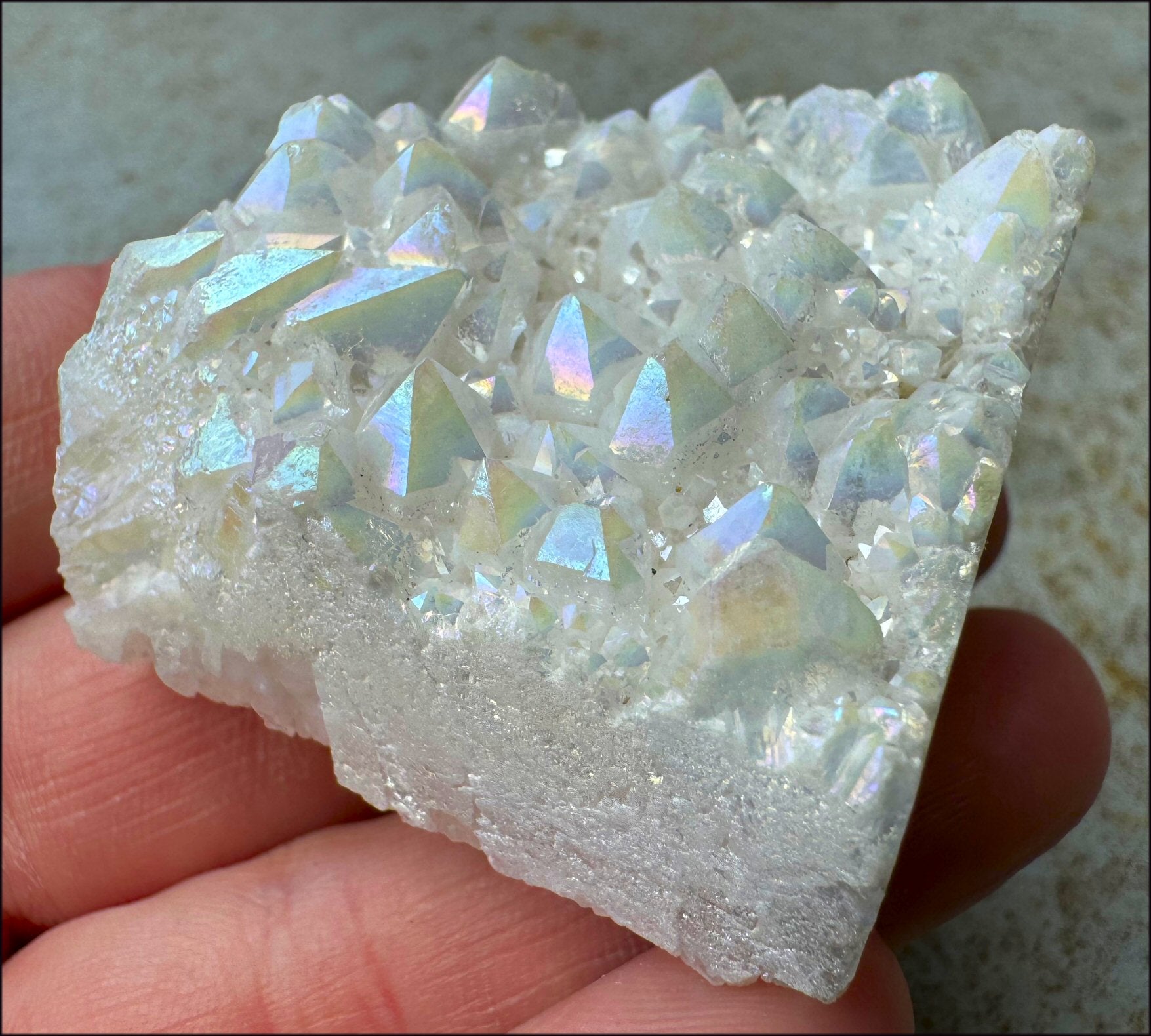 Angel Aura Quartz Crystal Cluster - Clean & Clear Aura