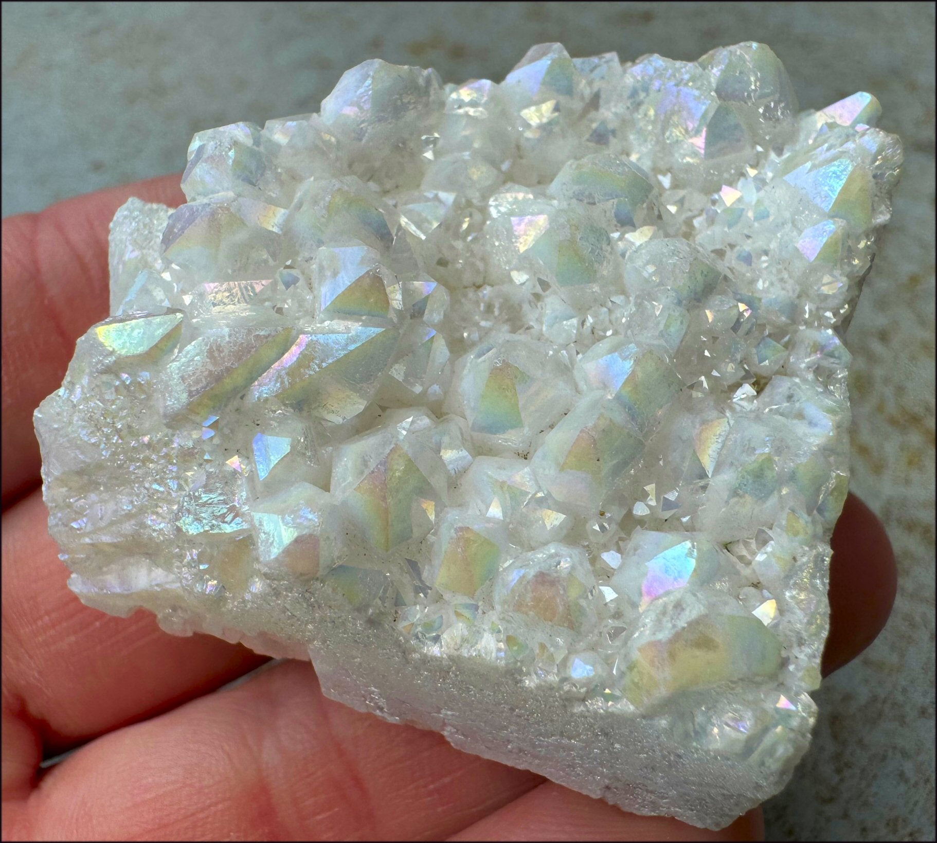 Angel Aura Quartz Crystal Cluster - Clean & Clear Aura