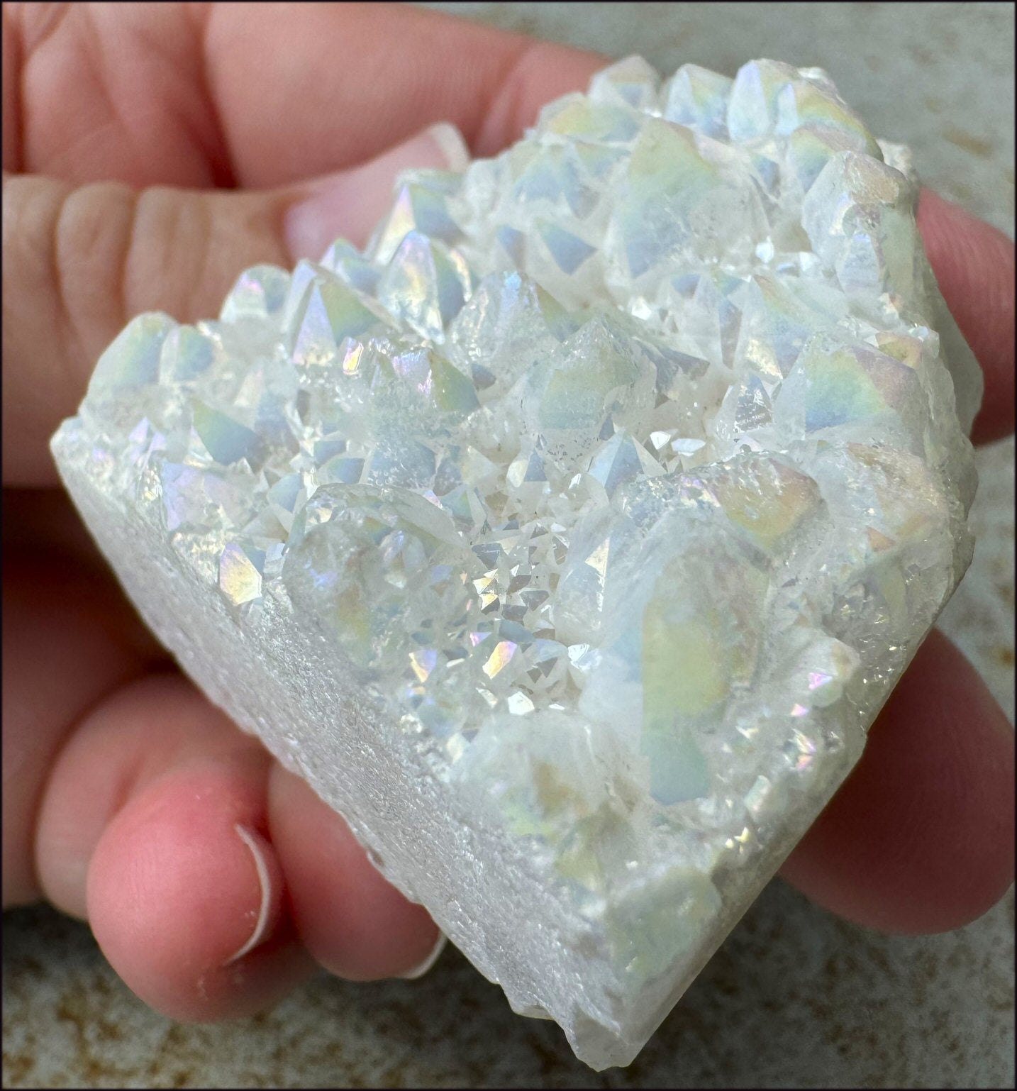 Angel Aura Quartz Crystal Cluster - Clean & Clear Aura