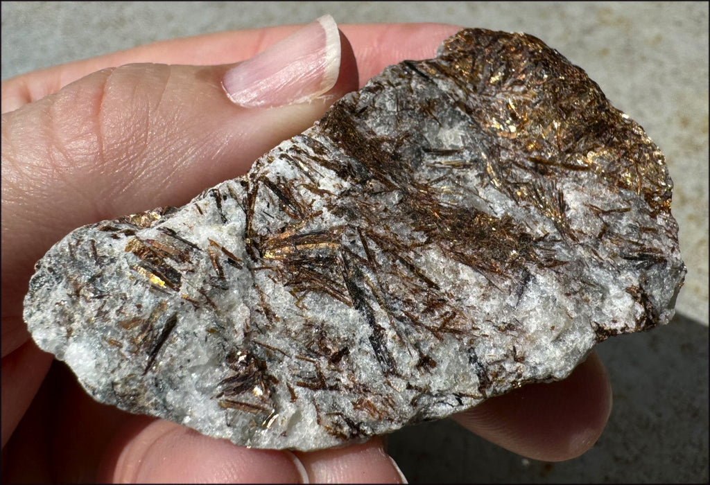 Shimmery 220ct Russian ASTROPHYLLITE Specimen - Release unhealthy patterns