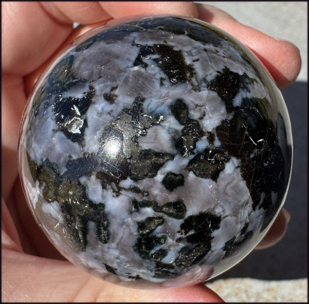 Madagascar Indigo Gabbro Crystal Ball / Sphere - Protection, Detachment!