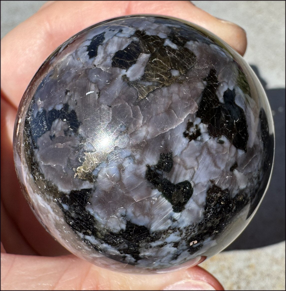 Madagascar Indigo Gabbro Crystal Ball / Sphere - Protection, Detachment!