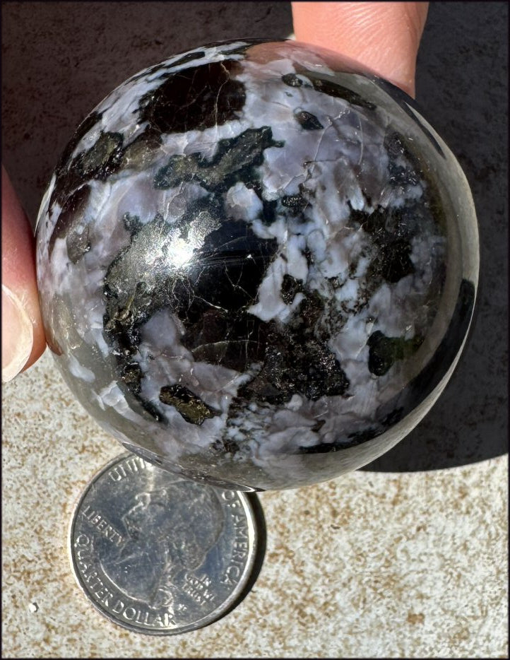 Madagascar Indigo Gabbro Crystal Ball / Sphere - Protection, Detachment!