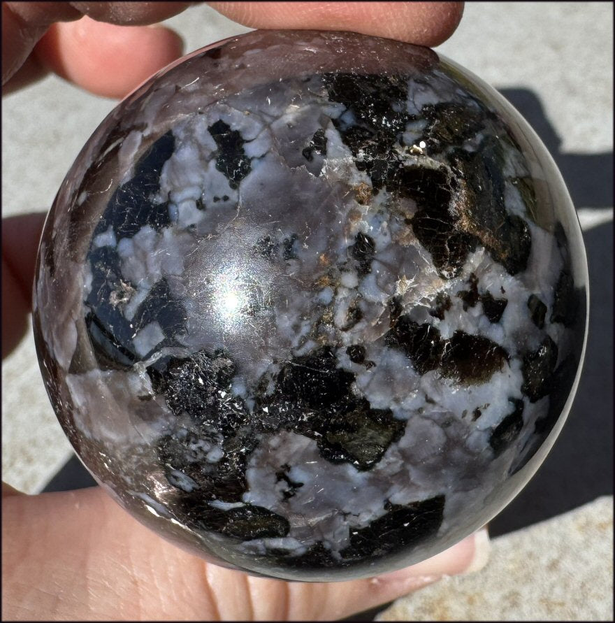 Madagascar Indigo Gabbro Crystal Ball / Sphere - Protection, Detachment!