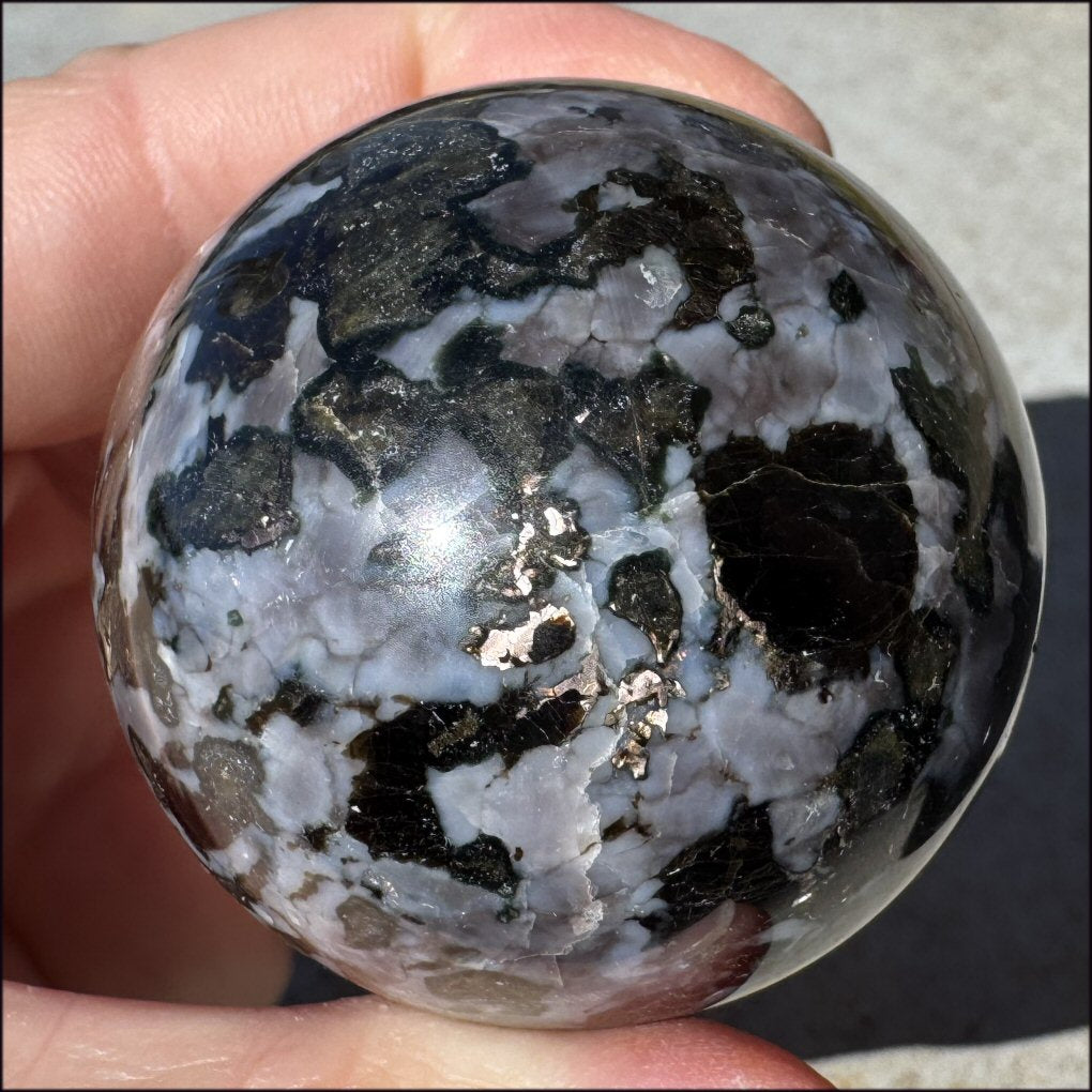 Madagascar Indigo Gabbro Crystal Ball / Sphere - Protection, Detachment!