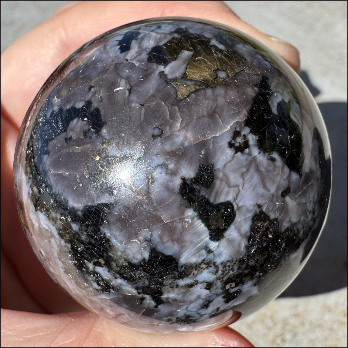 Madagascar Indigo Gabbro Crystal Ball / Sphere - Protection, Detachment!