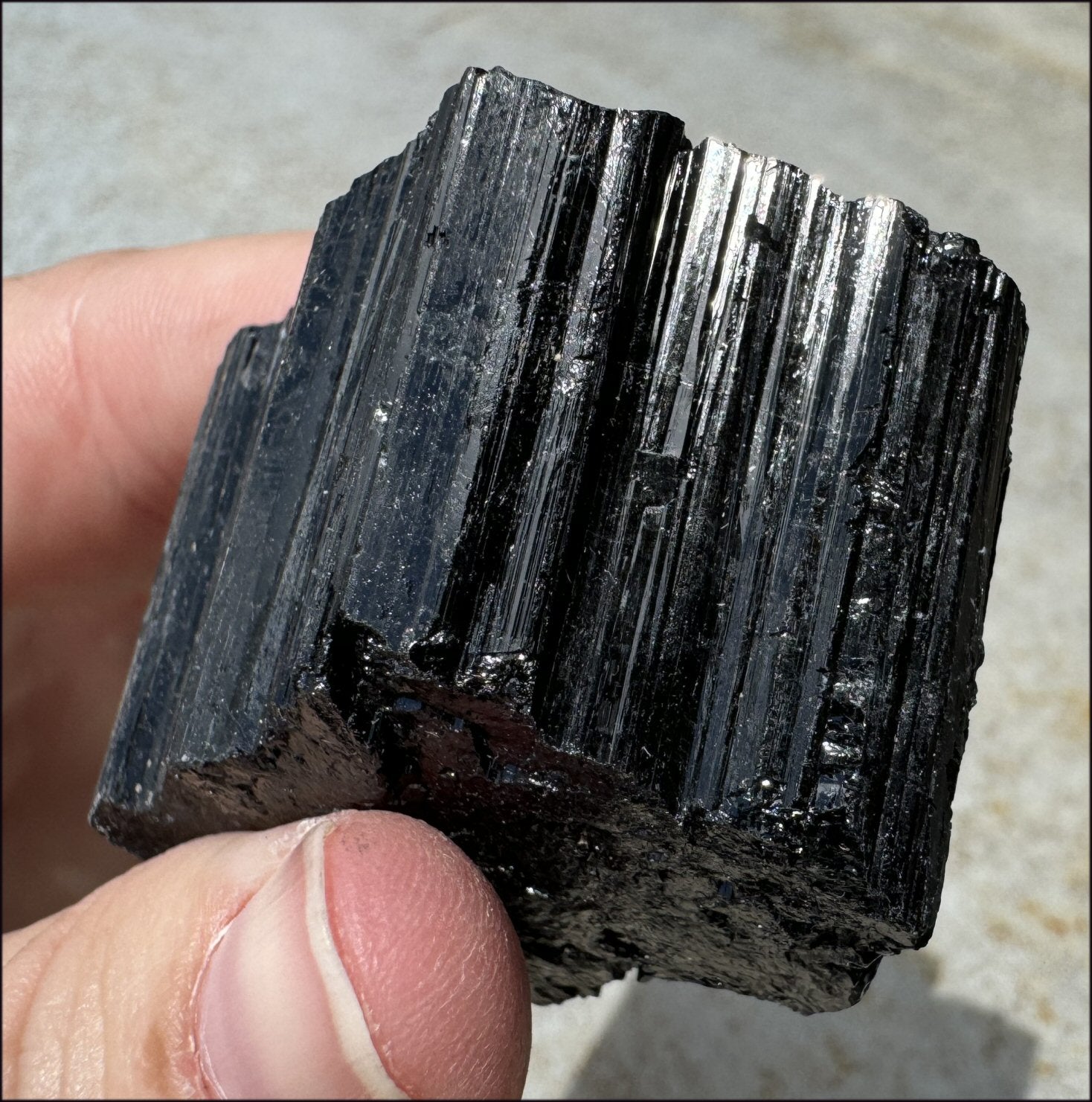 300ct Black Tourmaline Crystal Specimen - Protection, Great for grids