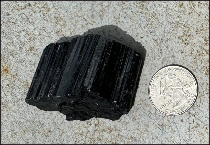 300ct Black Tourmaline Crystal Specimen - Protection, Great for grids