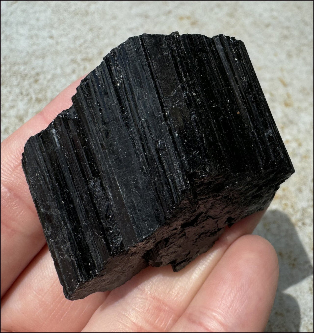 300ct Black Tourmaline Crystal Specimen - Protection, Great for grids