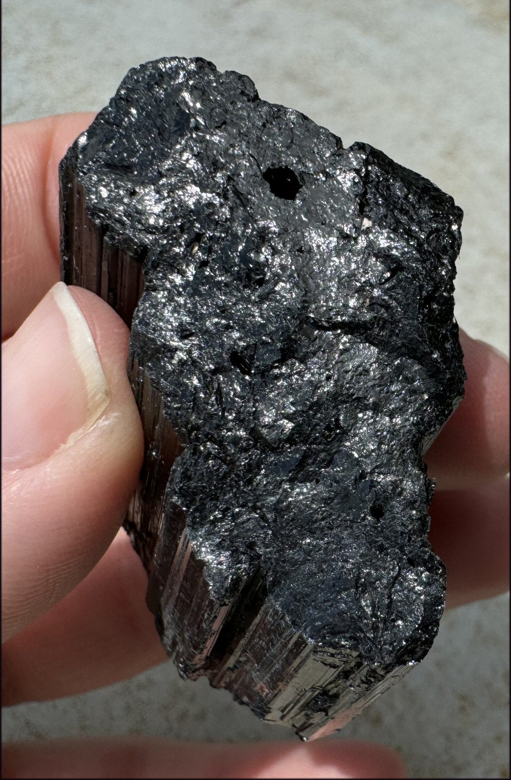 300ct Black Tourmaline Crystal Specimen - Protection, Great for grids