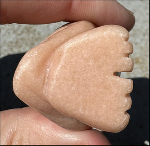 Pink Orange Calcite OWL Totem - Wisdom, Intuition - with Synergy 4+ years