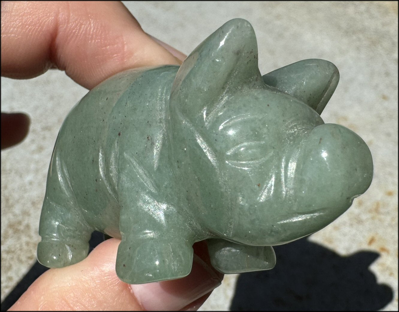 Green Aventurine PIG Totem - Get moving after being stuck!- with Synergy 8+ years