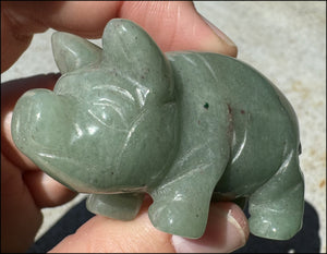 Green Aventurine PIG Totem - Get moving after being stuck!- with Synergy 8+ years