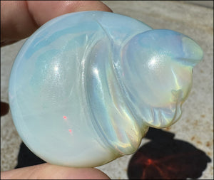 ~Super Cute~ Carved Opalite Sleeping Kitty Cat - with Synergy 8+ yrs