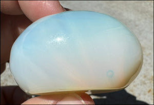 ~Super Cute~ Carved Opalite Sleeping Kitty Cat - with Synergy 8+ yrs