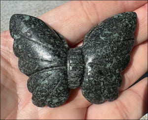 Green and Black Soapstone BUTTERFLY Totem - Joyful Change - with Synergy 7+ years