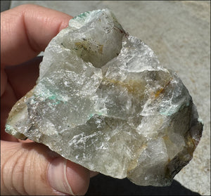 Chrysocolla in Quartz Crystal Specimen - Ease Anxiety, Great for meditation!