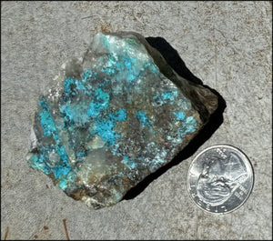 Chrysocolla in Quartz Crystal Specimen - Ease Anxiety, Great for meditation!