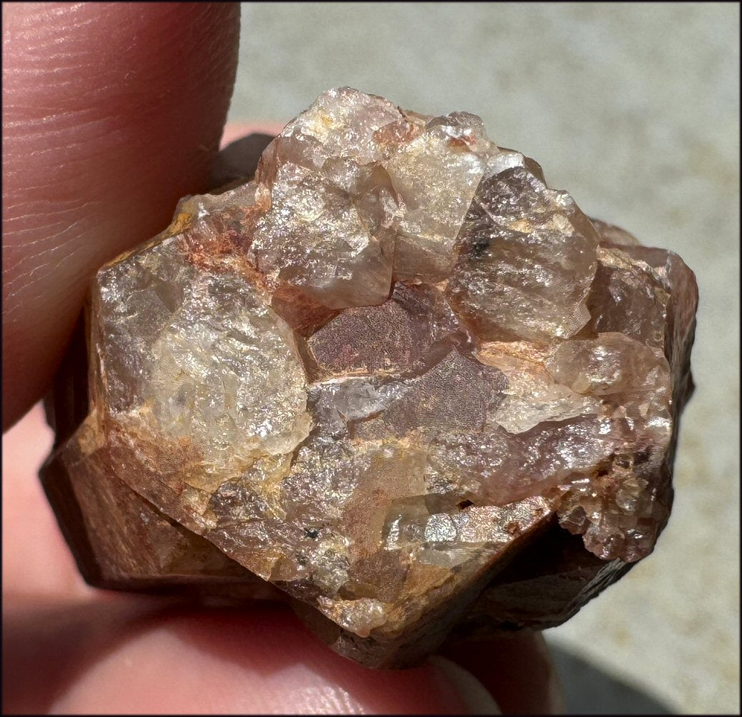 Tabular Ferruginous Quartz Cluster AKA Fire Quartz - Grounding, Divine Light