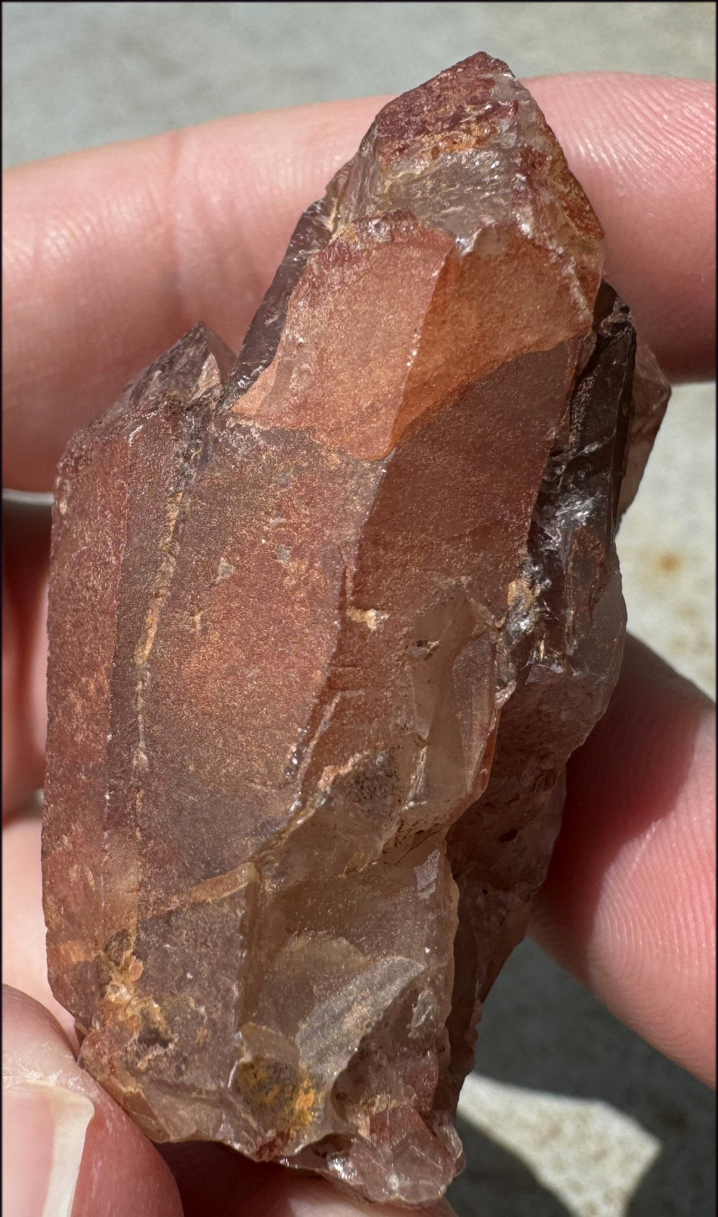 Tabular Ferruginous Quartz Cluster AKA Fire Quartz - Grounding, Divine Light