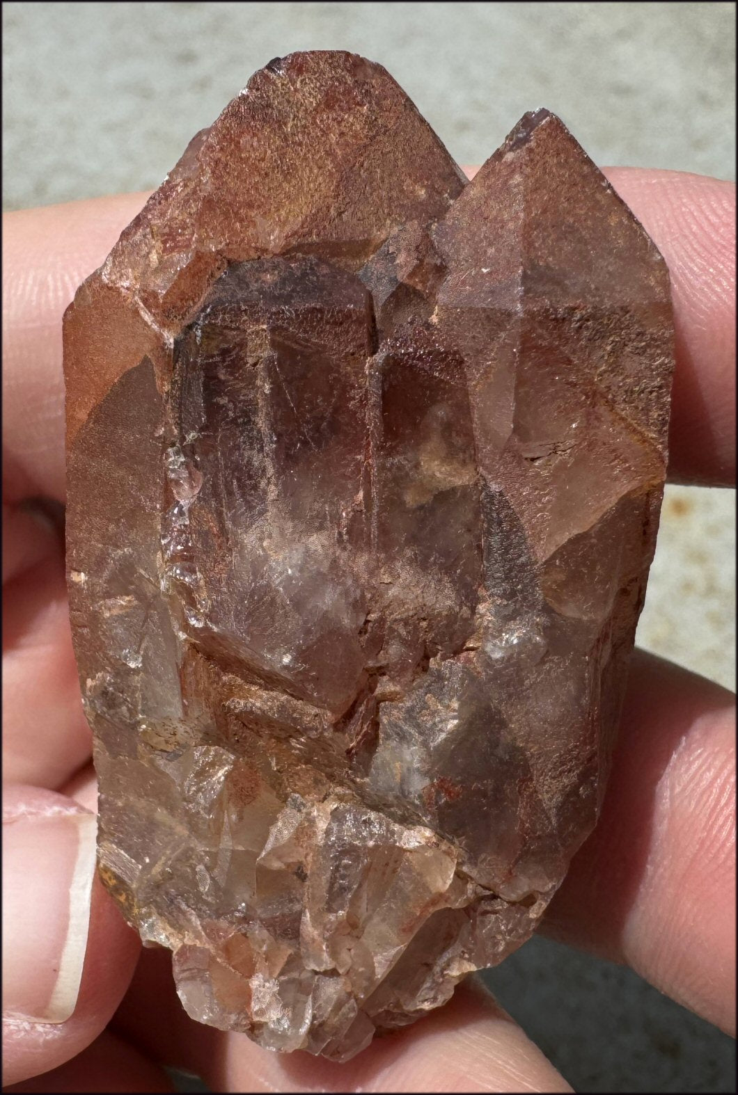 Tabular Ferruginous Quartz Cluster AKA Fire Quartz - Grounding, Divine Light