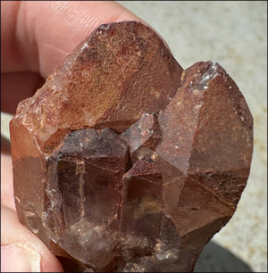 Tabular Ferruginous Quartz Cluster AKA Fire Quartz - Grounding, Divine Light