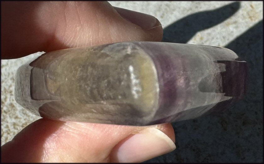 Banded FLUORITE Flame of Life Standing Stone - Excellent for meditation