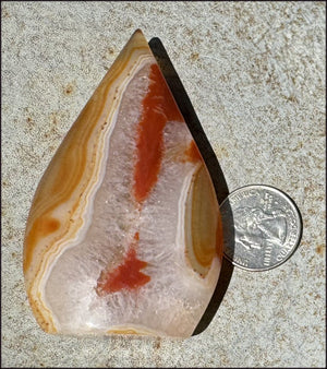 Carnelian FLAME OF LIFE Standing Stone - Joy, Courage