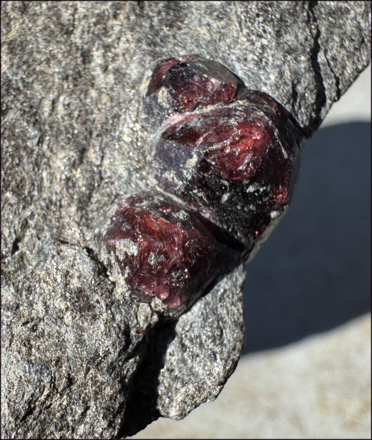 ~Shimmery~ Garnet Crystals in Mica Matrix - Vitality, Compassion