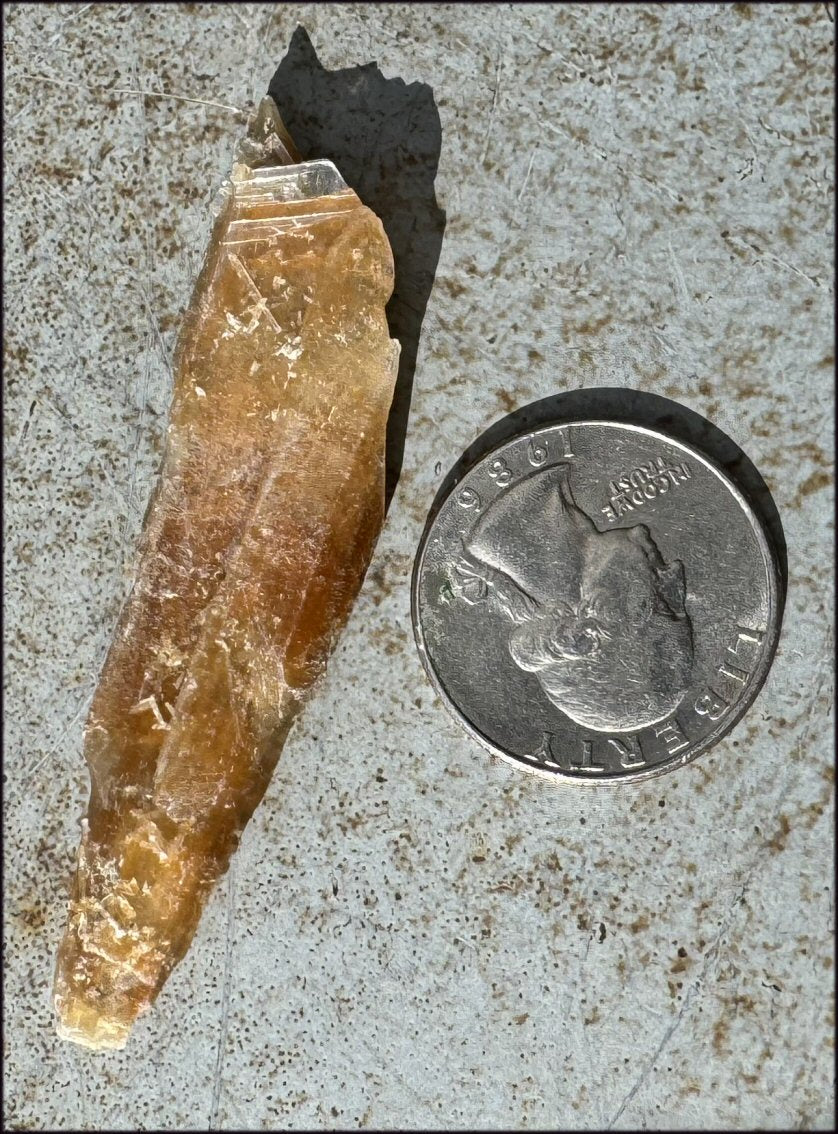 Golden Selenite Blade Specimen, From Swan Lake, Australia - Grounding!