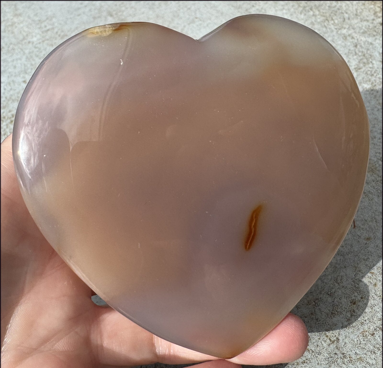 XL Agate Crystal HEART with Fantastic Druzy Crystal Lined VUG