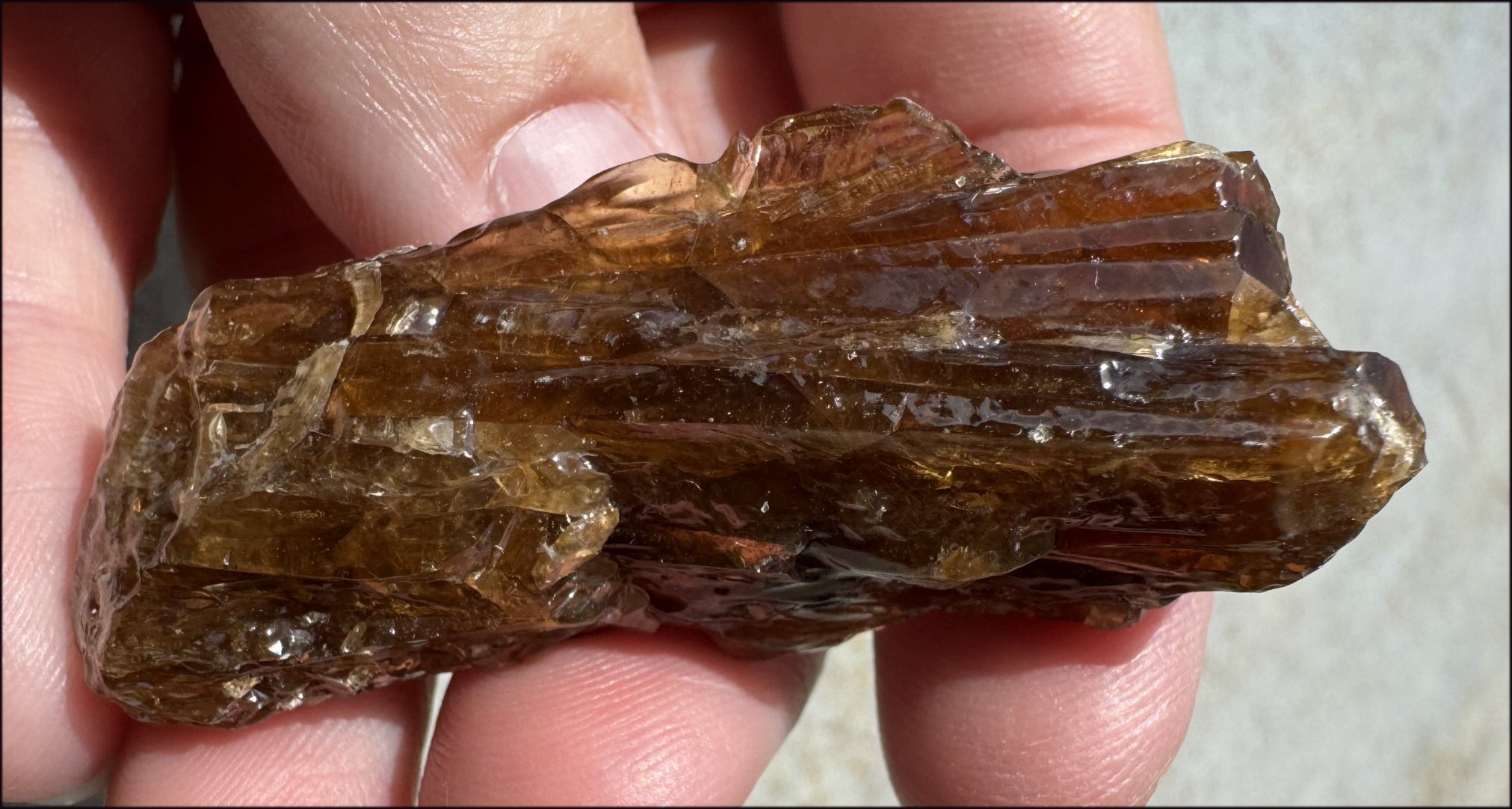 Dark Honey Calcite AKA Amber Calcite Crystal Specimen - Stamina, Intuition