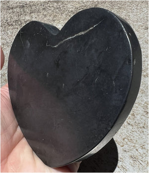 Heart Shaped SHUNGITE Charging Plate - Boost healing abilities, Connect with Mother Earth