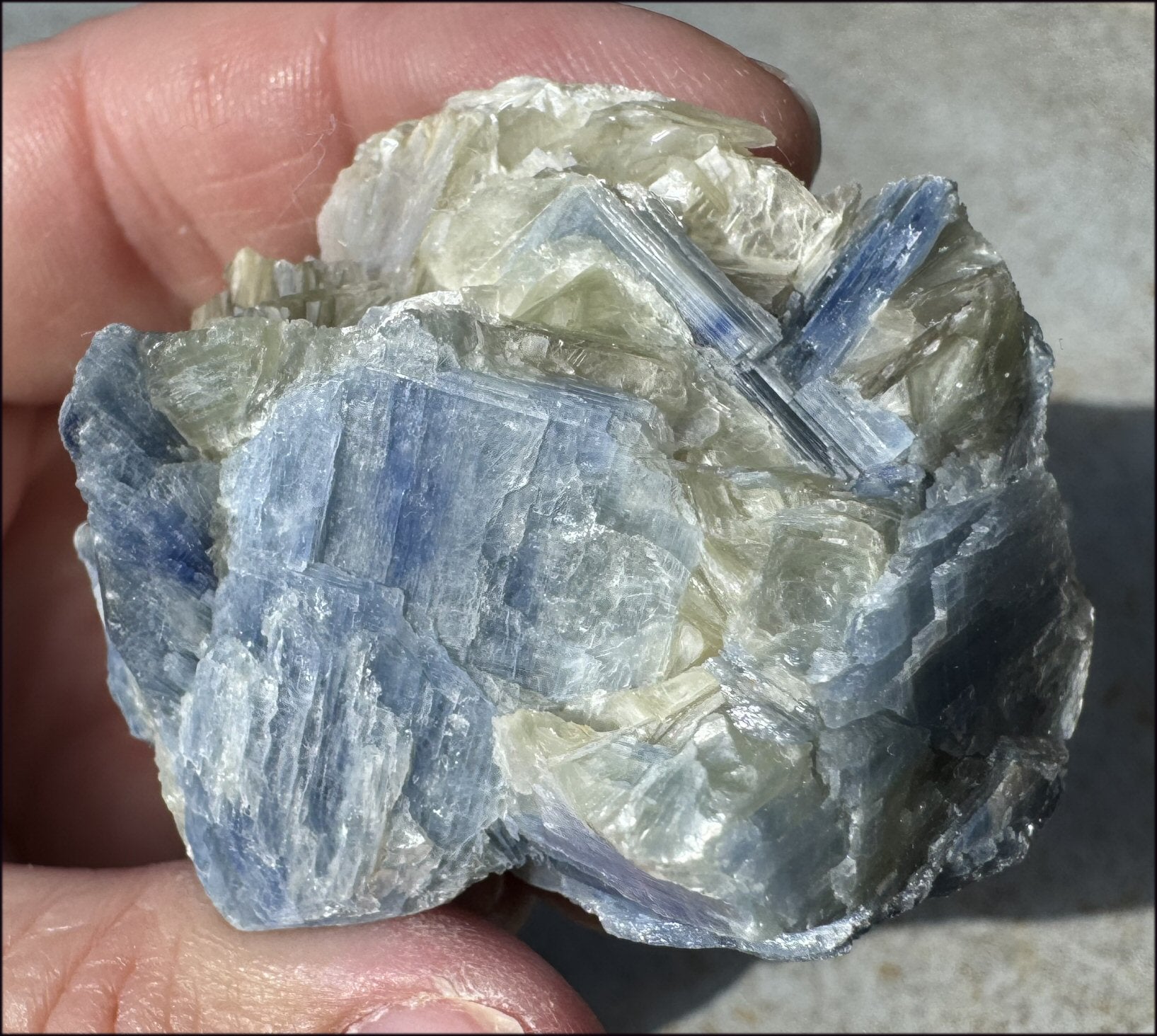 Natural Bi-Colored Blue + Green KYANITE Specimen - Attunement, Align Chakras