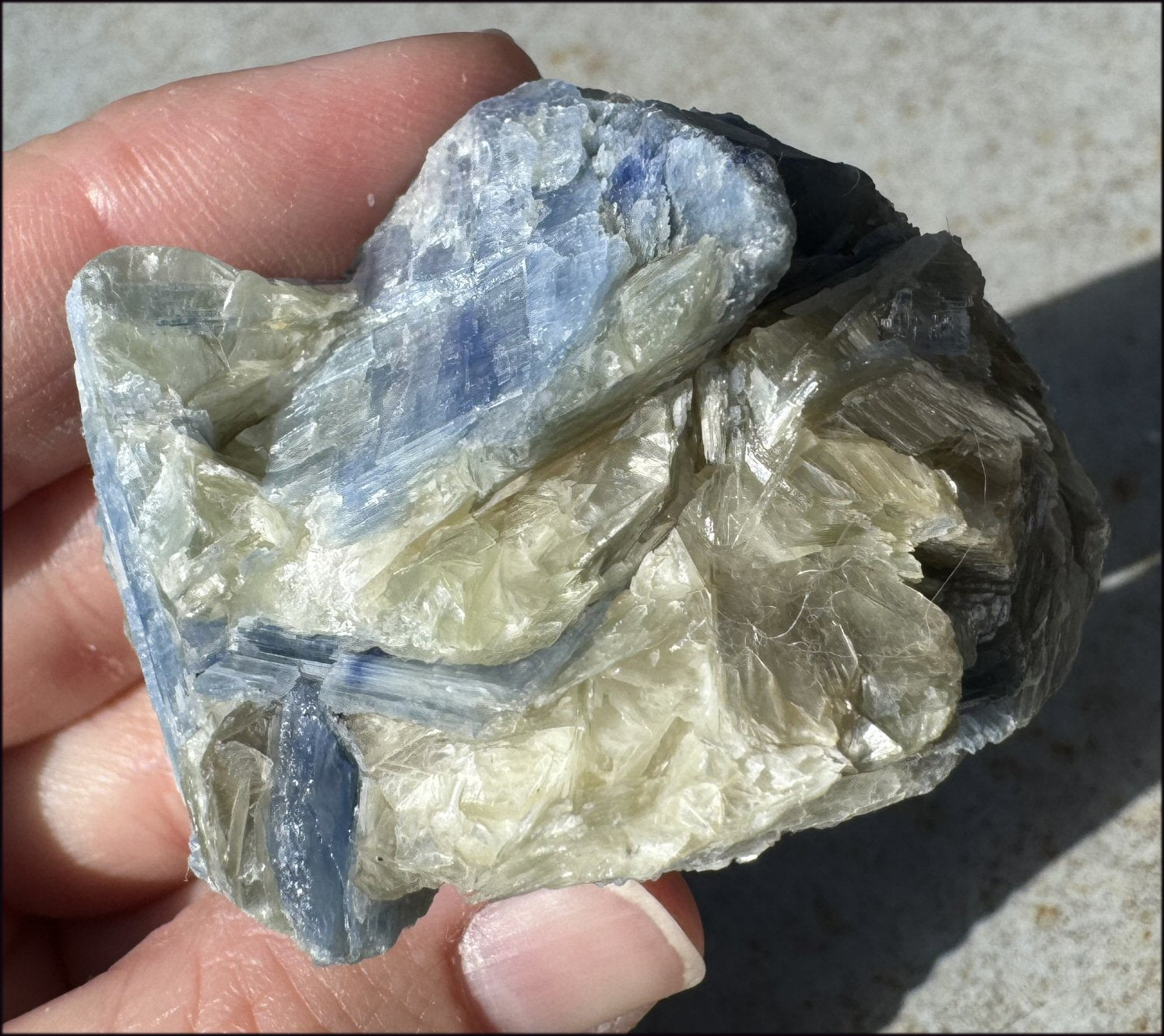 Natural Bi-Colored Blue + Green KYANITE Specimen - Attunement, Align Chakras