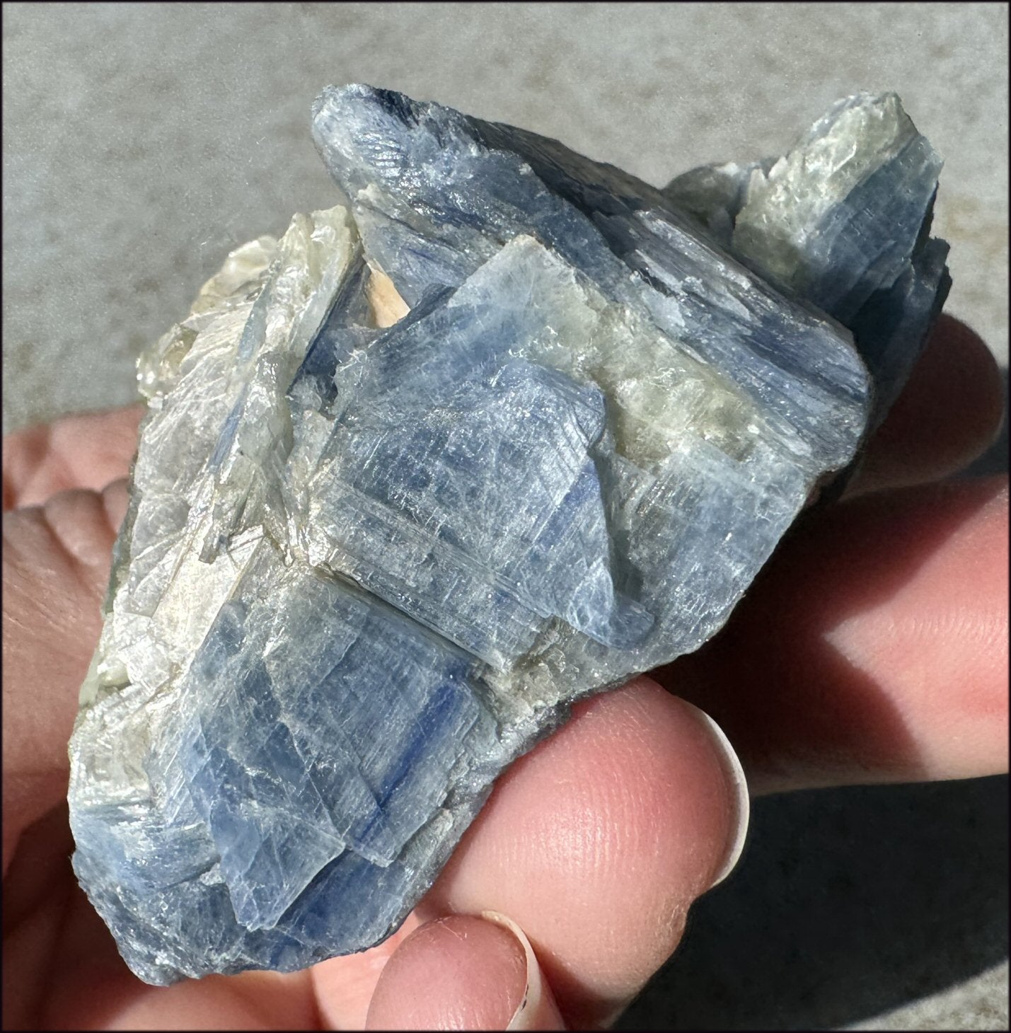 Natural Bi-Colored Blue + Green KYANITE Specimen - Attunement, Align Chakras