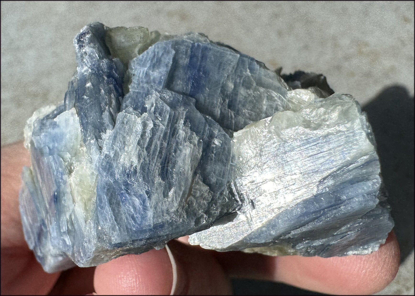 Natural Bi-Colored Blue + Green KYANITE Specimen - Attunement, Align Chakras