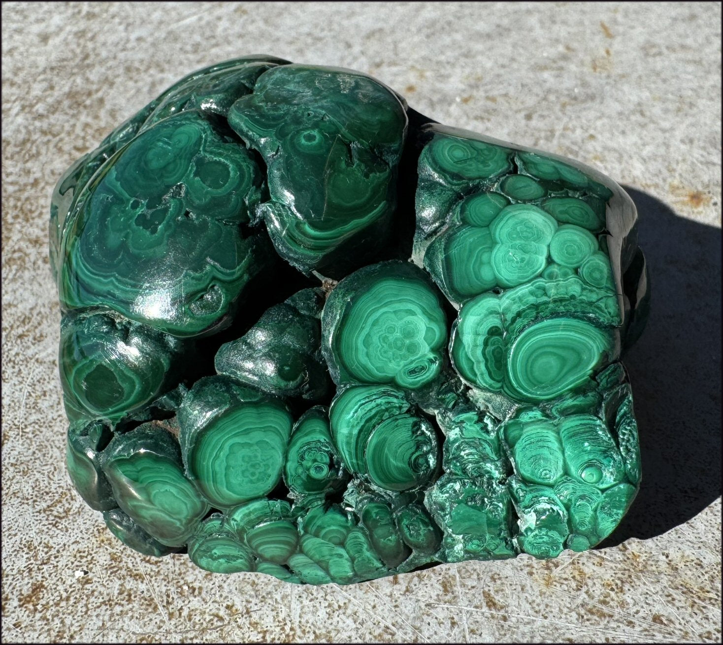 1,690ct XL Malachite Free-form Palm Stone - Heart Chakra - with Synergy 10+ years