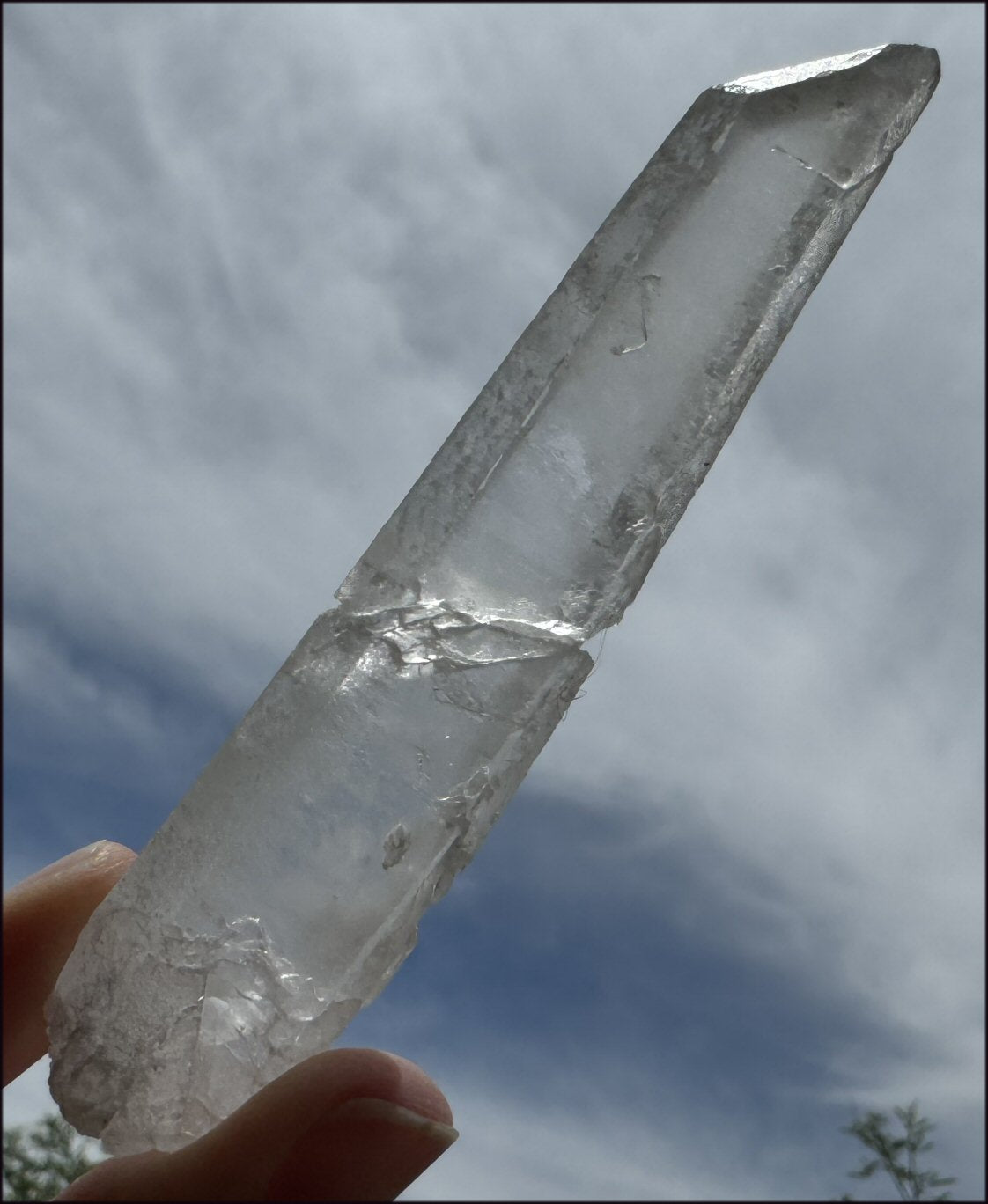 ~Intense~ Self-Healed Mongolian Quartz Crystal Wand - Excellent for healing work