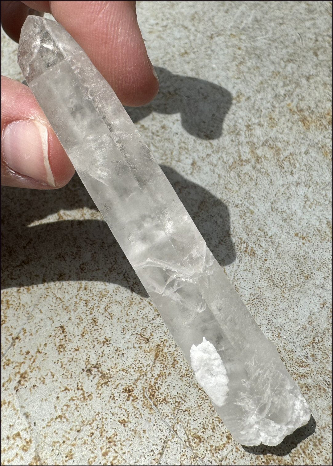 ~Intense~ Self-Healed Mongolian Quartz Crystal Wand - Excellent for healing work