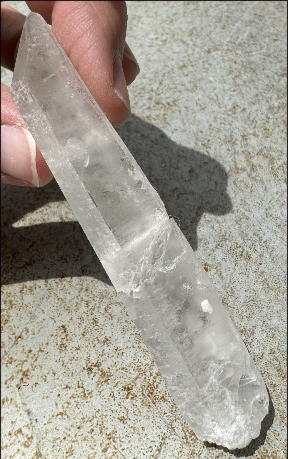 ~Intense~ Self-Healed Mongolian Quartz Crystal Wand - Excellent for healing work